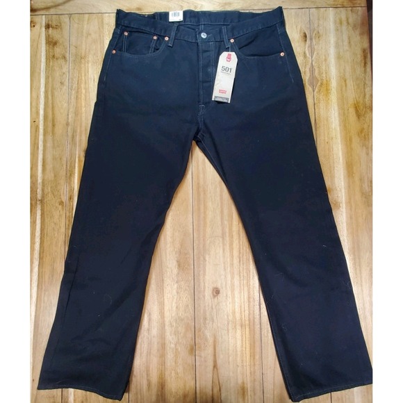 New Levi's 501 Button Fly Jeans Original Fit Men's Black Size 38 x 30  Western - Picture 3 of 9